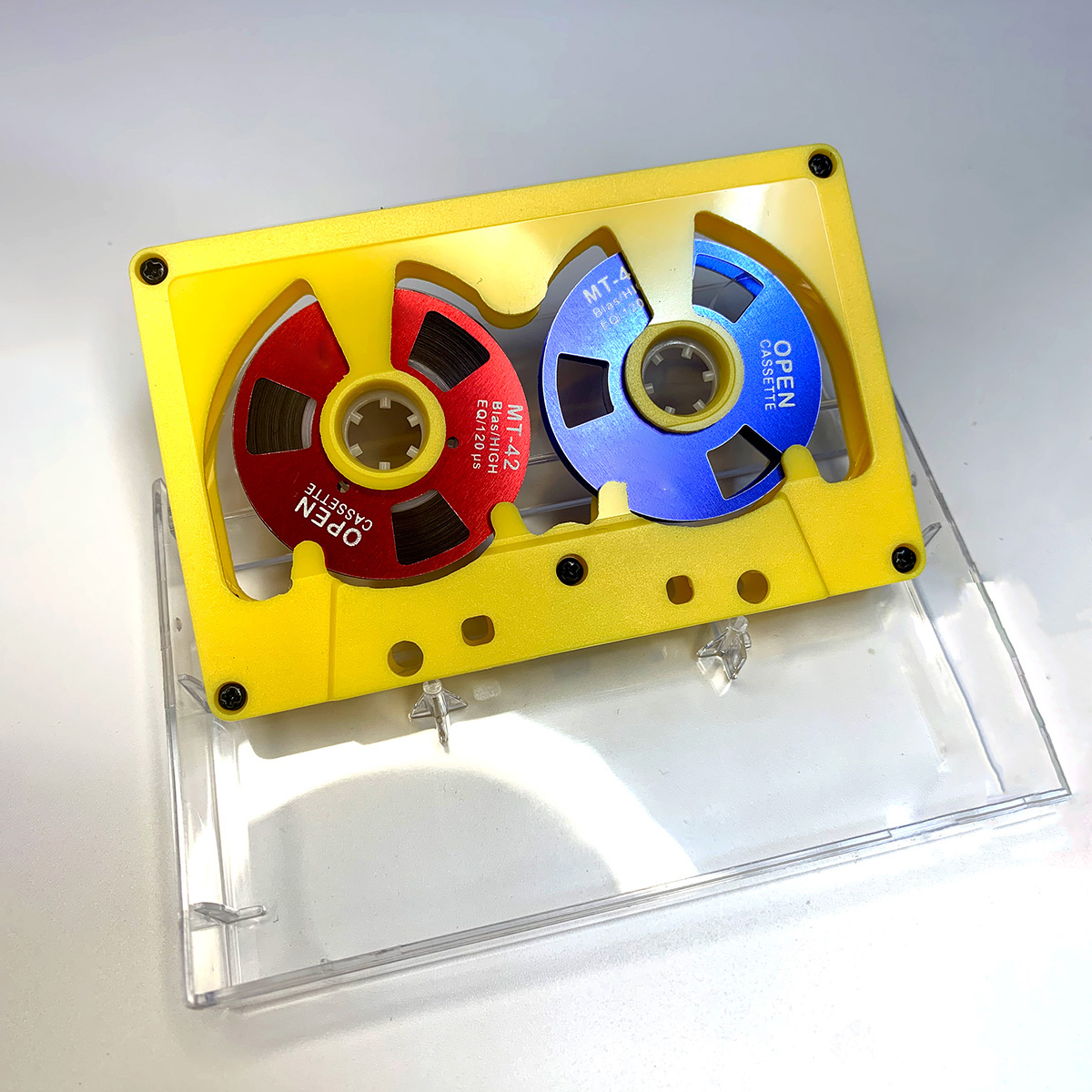 Retro Blank Audio Tape Type Handmade Audio Cassette Reel to Reel Cassette 50 Min Double-Sided Metal Reel for Walkman Recording