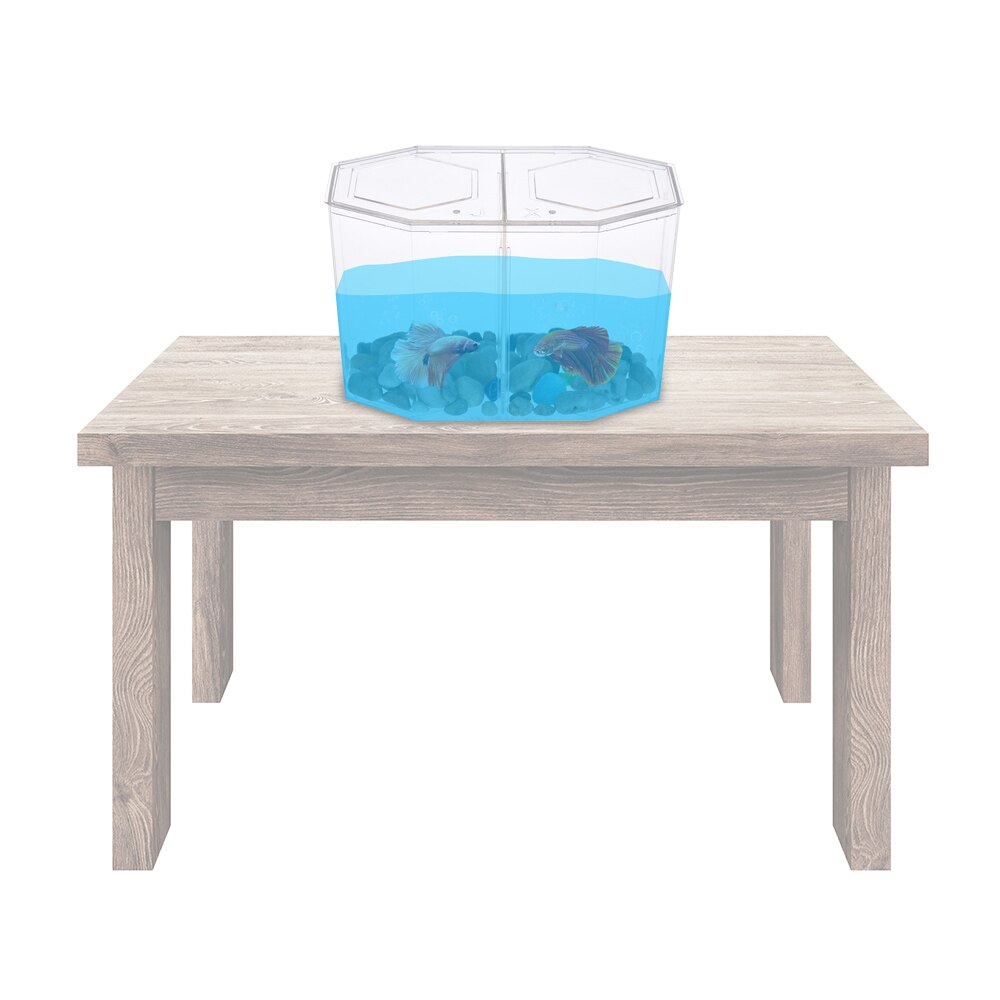 Aquarium Mini Fish Tank Desktop Fish Tank Betta Box Breeder House with Divider Transparent Fish Aquarium Pet Accessories