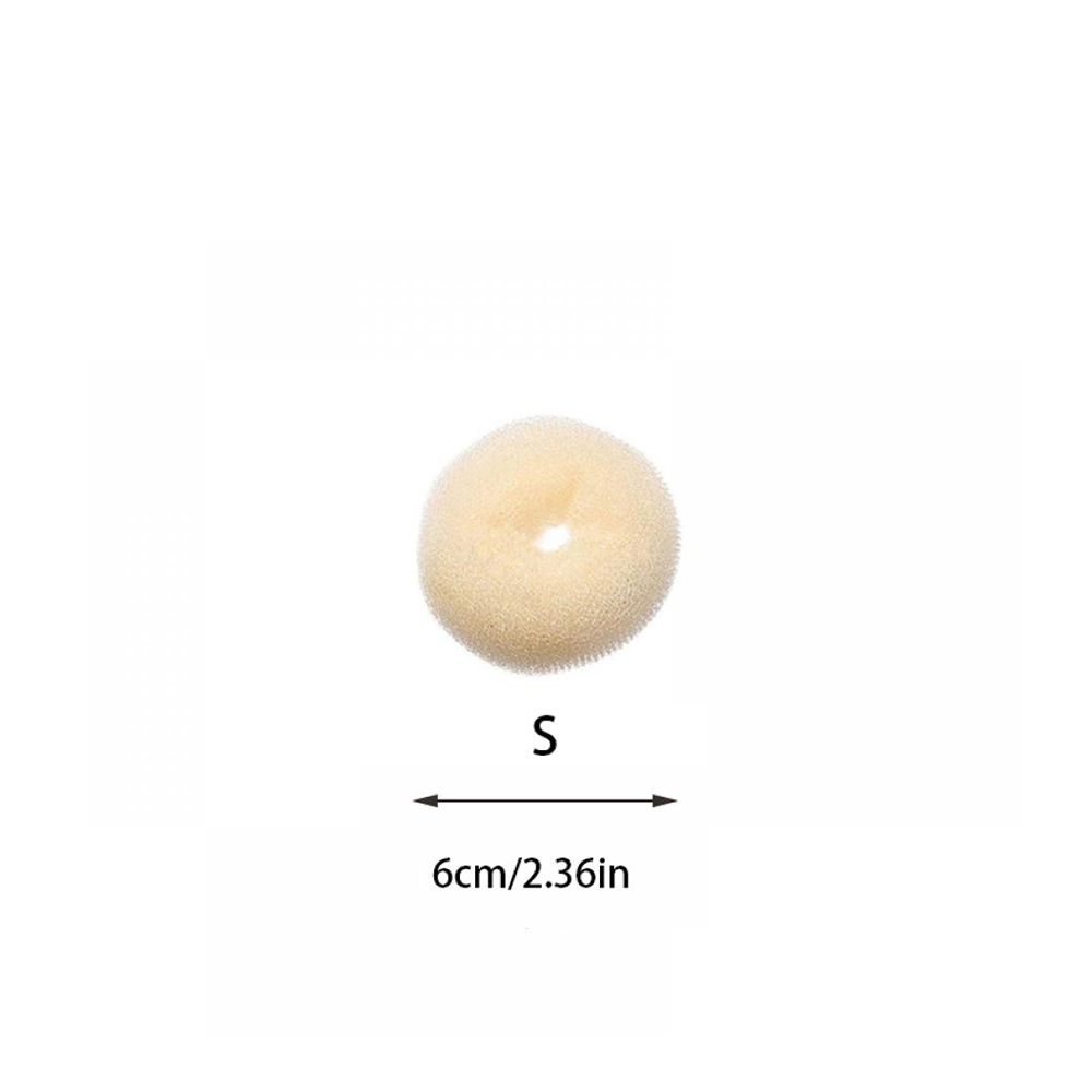 Bulle maker munk magisk skum svamp lätt stor ring hår styling verktyg frisyr hår accessoarer för flickor kvinnor dam: Beige s