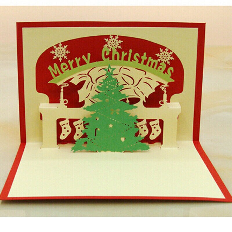 3D Pop Up Sculpture Greeting Cards Christmas Birthday Valentine Invitation Card: N1