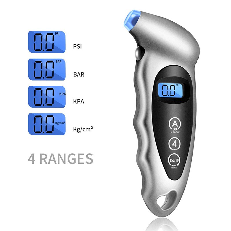 Digitale Auto Reifen Reifen Luft Manometer Meter LCD Anzeige Manometer Barometer Tester für Auto Lkw Motorrad