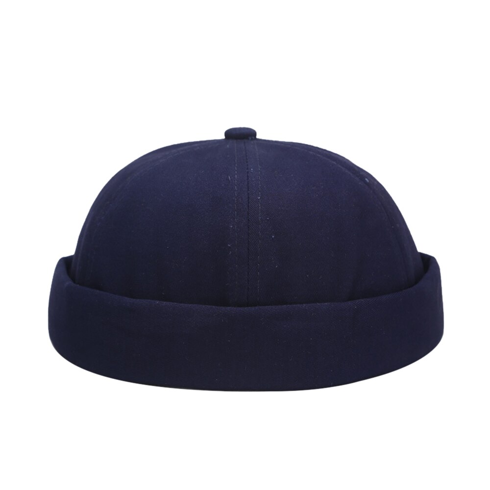 hommes rue décontracté Docker marin Biker chapeau boucle bonnet bonnet sans bride unisexe citrouille Vintage marine bonnets: Bleu