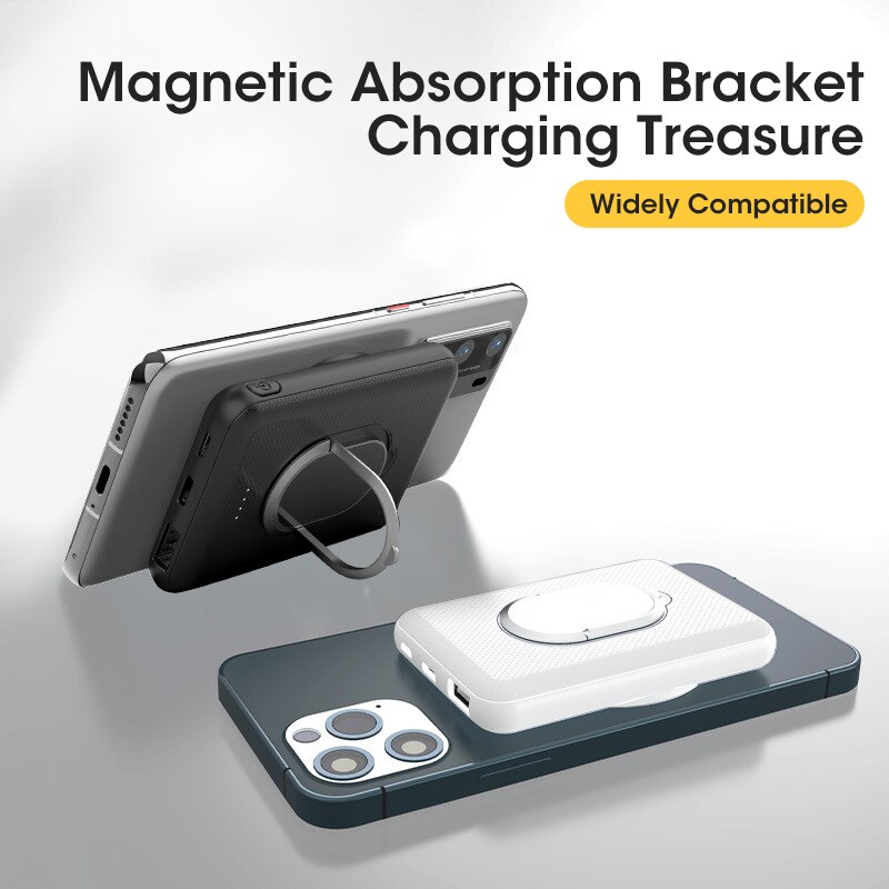 Magnetische kabellose powerbank 1:1 5000 , tragbarer externer akku für mobiltelefone, kompatibel mit iphone 13, 12 , 13 pro , 12 pro max, mini-powerbank