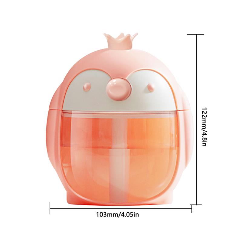 Humidificador de aire 300ML lindo pingüino Ultra-silencioso USB Aroma esencial habitación coche lámpara de noche LED vaporizador purificador de aire ambientador de aire
