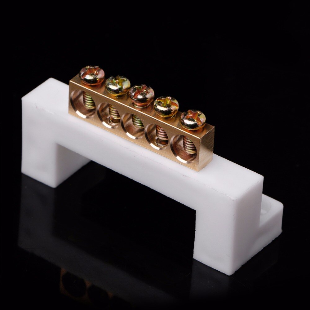 5 Positions Electric Cable Connector Screw Barrier Terminal Strip Block Bar Electrical Equipment