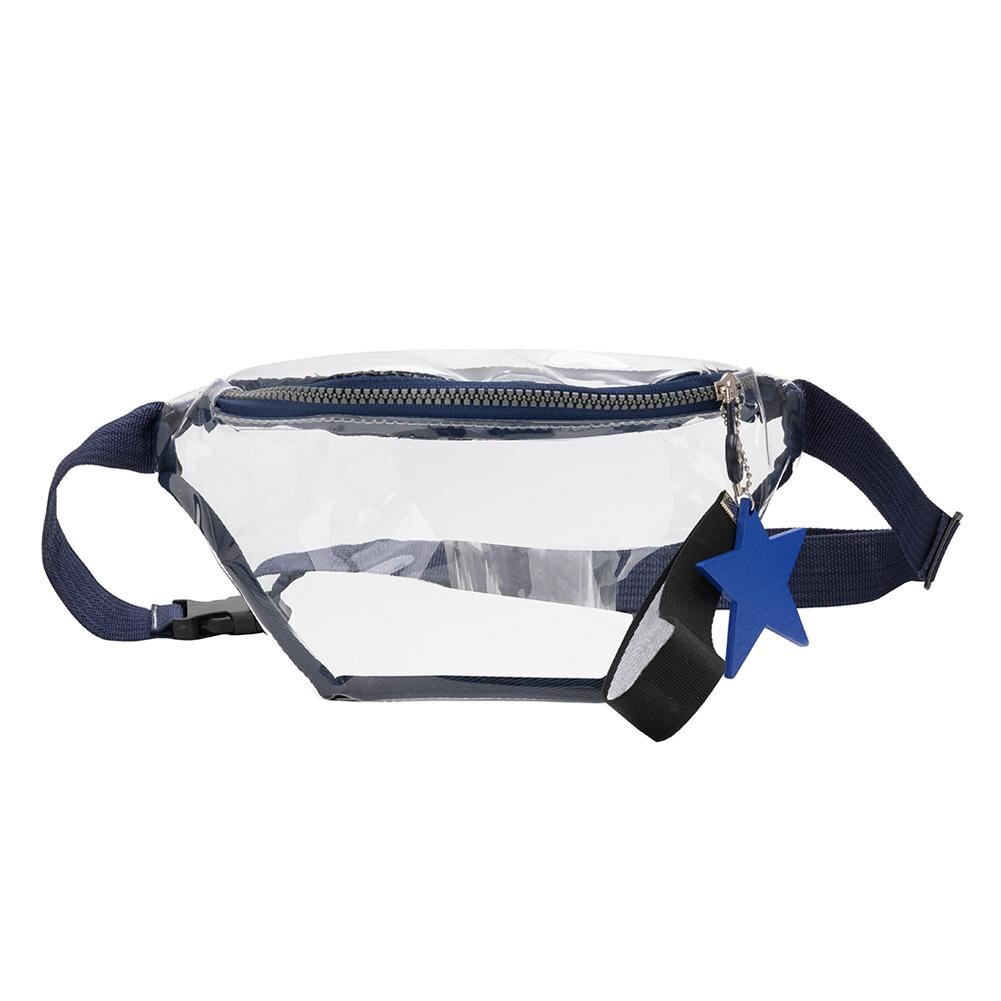 Clear PVC Transparent Fanny Pack For Women Waist Bag Girls Crossbody PVC Shoulder Bags Messenger Bags Bolsa Femenina: Type A Dark Blue