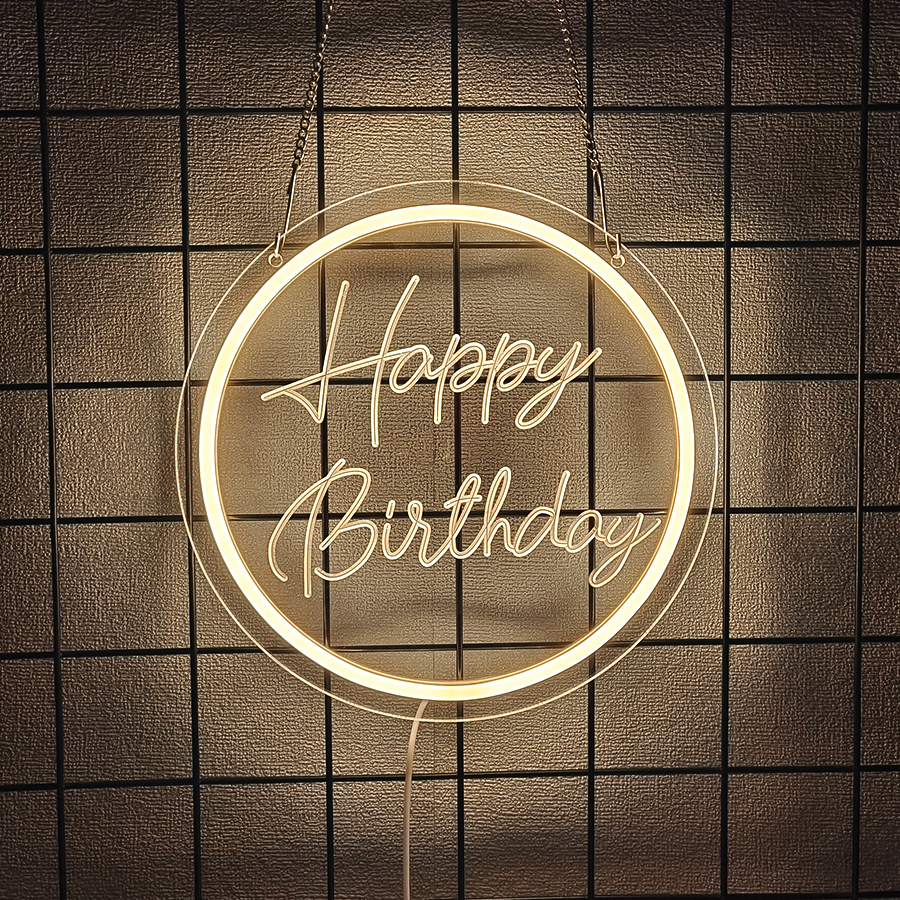 Gelukkige verjaardag neon bord voor wanddecoratie ... – Grandado, image size:900x900