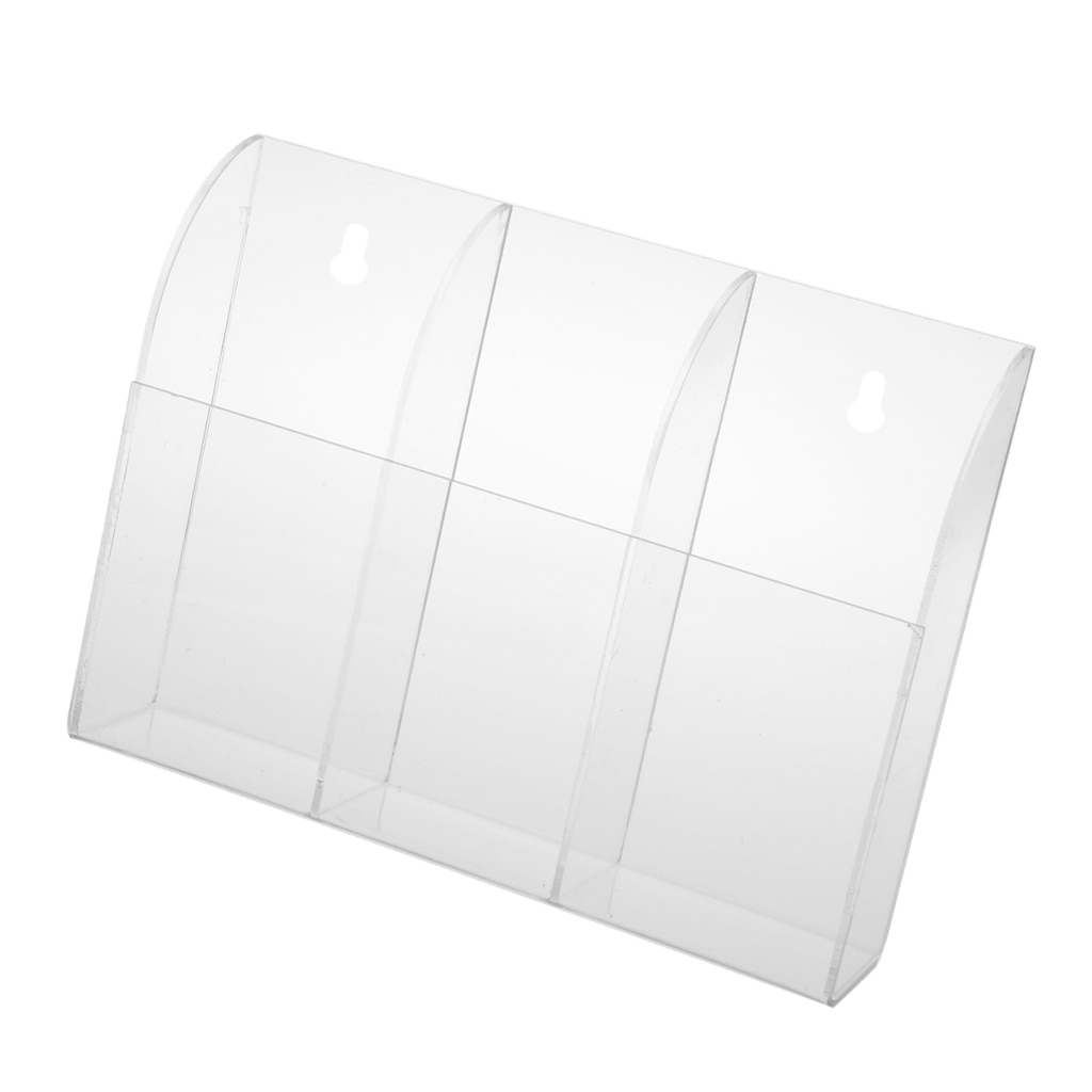 3 Grids TV Air Conditioner Remote Control Holder Case Wall Mount Storage Box