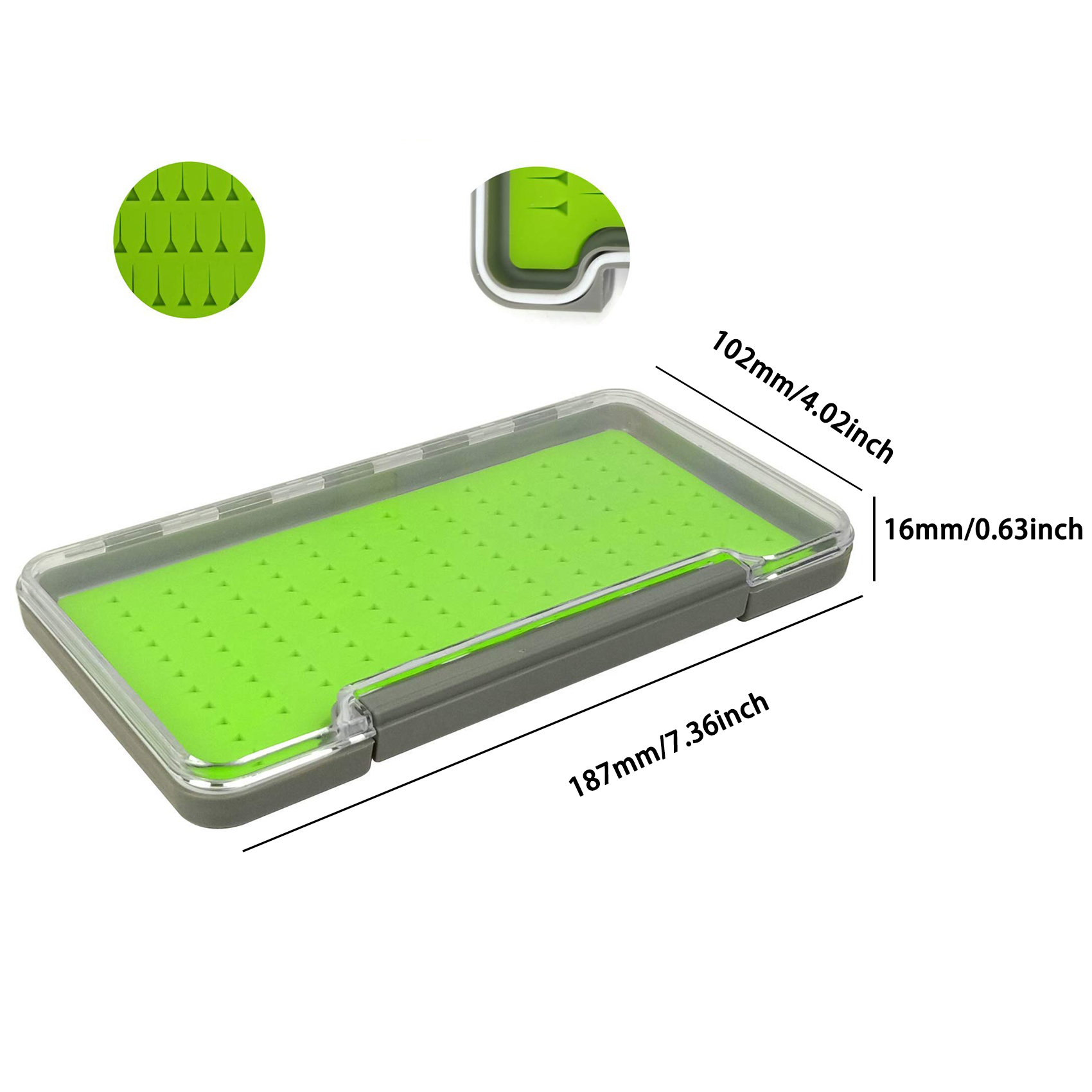 Aventik 100% Waterproof Fly Box Silicone Transparent Fishing Box Fishing Storage: PURPLE