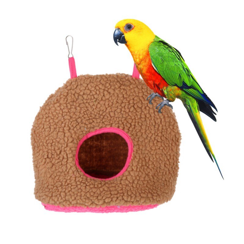 Hamac en peluche douce pour perroquet et oiseau, lit suspendu chaud pour animal de compagnie, grotte, cage, cabane, tente, jouet mignon, maison, fournitures pour petits animaux
