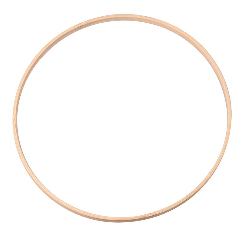 Cerceau floral en bois de bambou pour la décoration de la maison, cerceau en macramé, anneaux en bois pour la fête de mariage, couronne de fleurs bricolage, réplicateur de cadre, 1PC: vert militaire