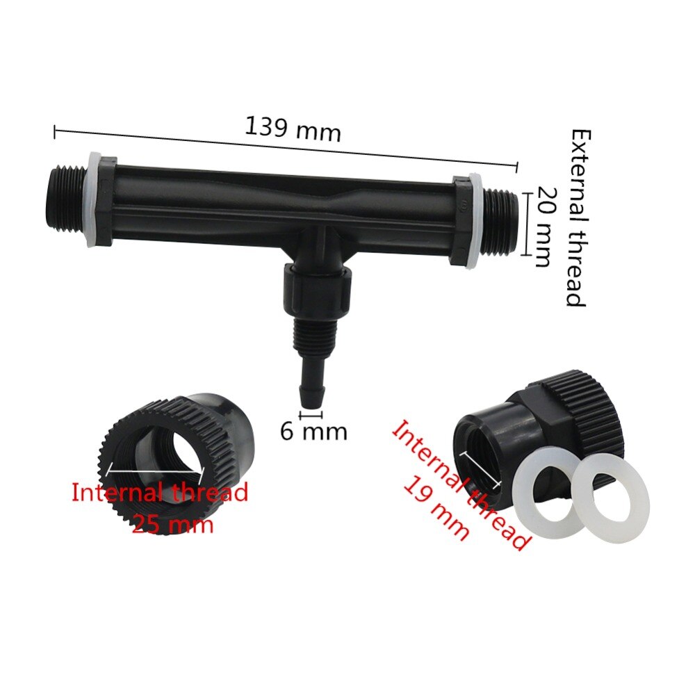 3/4&quot; Female Venturi Fertilizer Injector Garden Irrigation fertilization Emitter Tube Lawn Fertigation Equipment 1 Pc