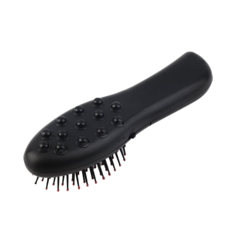 Electric Vibrating Hair Brush Comb Massager Black Hair Scalp Head Blood Circulation Massager Comb Brush Black