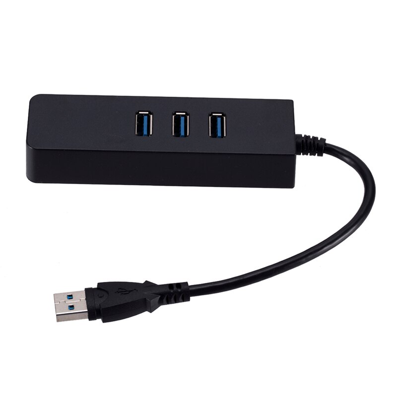 3 Ports USB 3.0 Gigabit Ethernet Lan RJ45 Network Adapter Hub To 1000Mbps