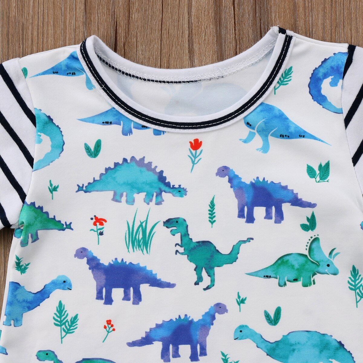 Top Baby Junge Kinder Neugeborenen Mit Kurzen Ärmeln Romper Overall Dinasour Baumwolle Kleidung Sommer Outfits