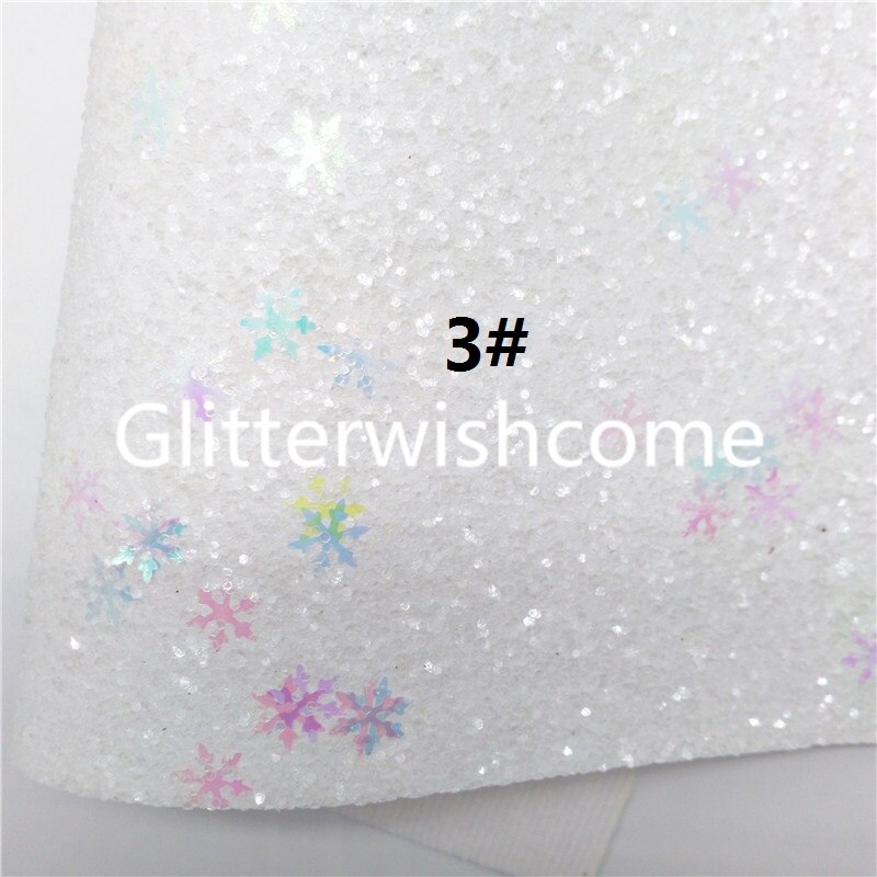 Glitterwishcome 21 x 29cm a4 storlek julglitter, snöflinga på tjocka glittertygslakan för rosetter , gm918b