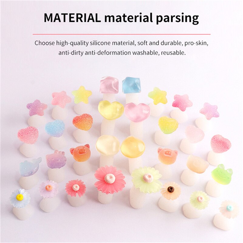 8pcs/lot Nail Silicone Finger Separator Japanese Fudge Manicure Pedicure Separator Nail Toe Separator Straighteners Care Tool