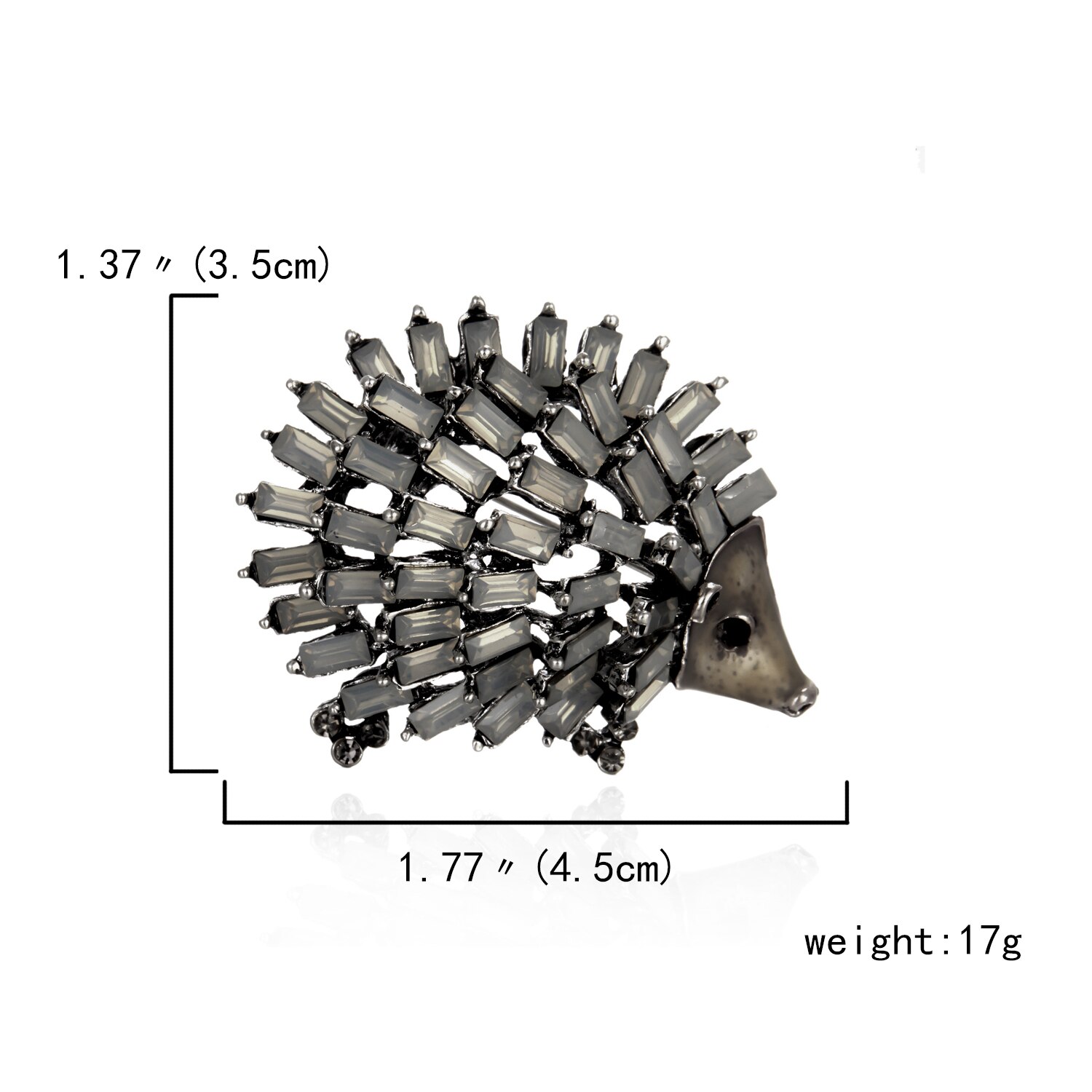 Broche de erizo bonito para mujer, broches de animales con diamantes de imitación de cristal a la , joyería de divertido, ramillete de , 2022