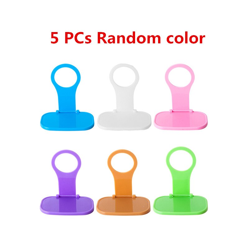 5/2/1 pcs Folding Mobile Phone Wall Charger Adapter Charging Holder Hanging Stand Bracket Charge Hanger hook for iPhone 6/7/8: 5 pcs random color