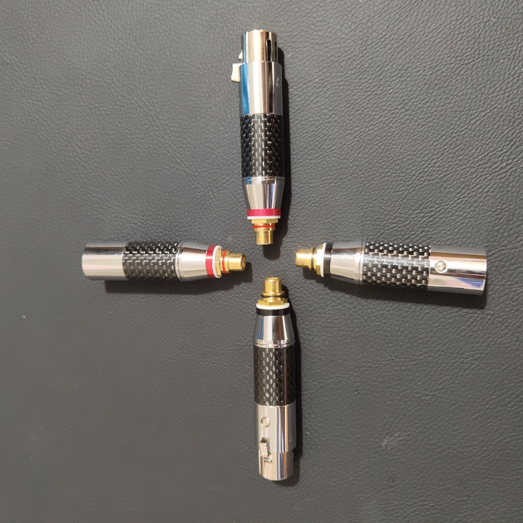 Adattatore Jack Audio di alta qualità bilancia in fibra di carbonio spina da XLR a RCA connettore Ciao-fi XLR 3 spillo femmina a RCA maschio 2 pz/impostato