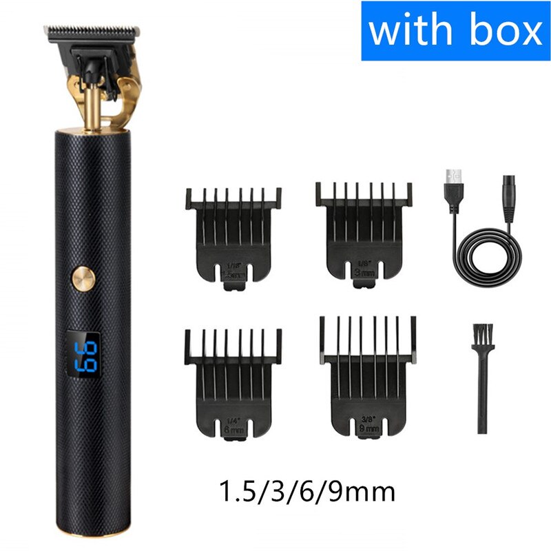 Barber Rechargeable Hair Trimmer Haircut Titanium Steel T Blade Hair Clipper Beard Trimmer Hair Cutting Machine: 110305