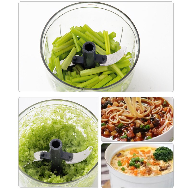 500ml/900ml Meat Grinder Hand-power Food Chopper Mincer Mixer Blender Chop Fruit Vegetable Processor Slicer Kitchen Accessories
