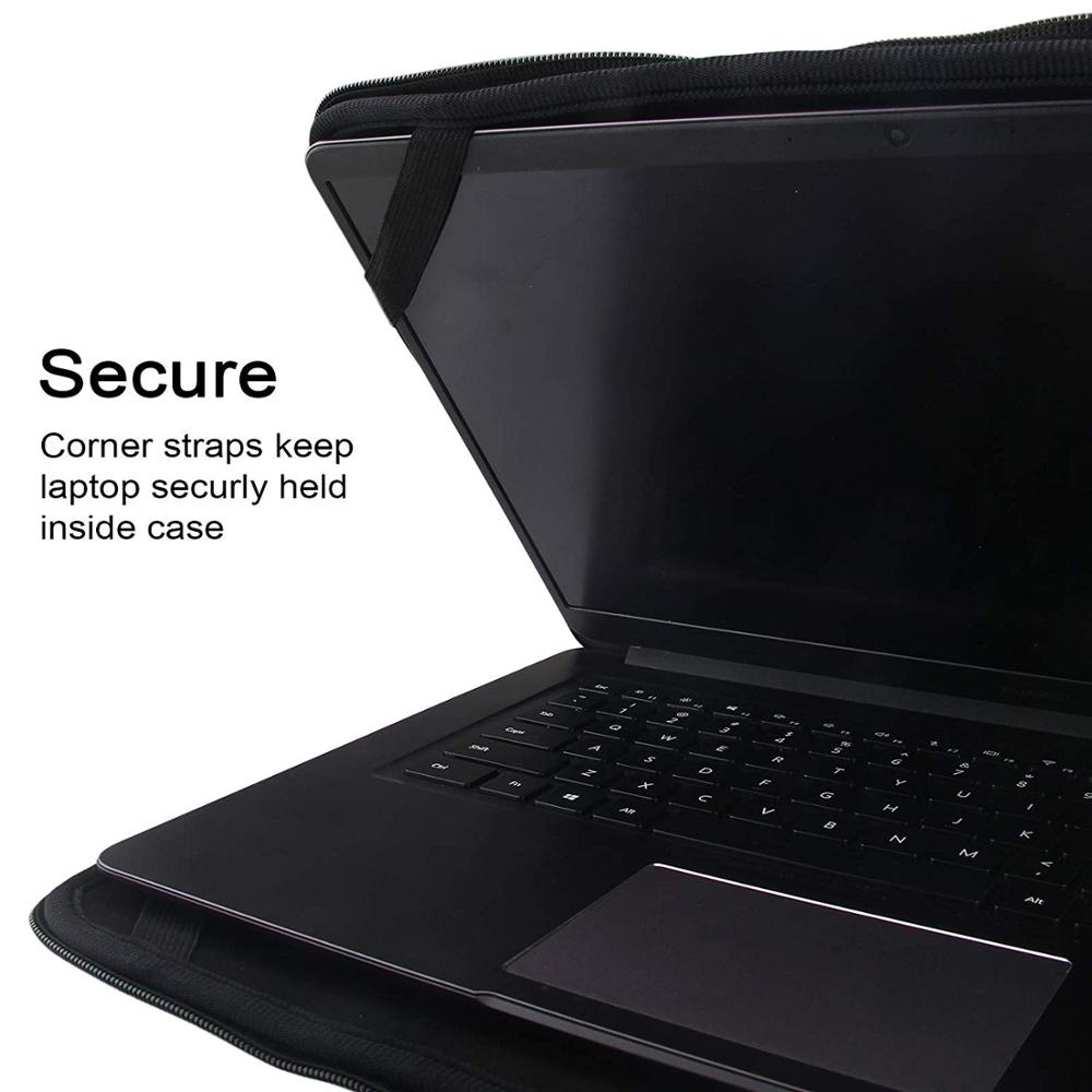 Sacoche à manches pour ordinateur portable 17 "noir solide, étanche avec 4 sangles pour ordinateur portable 17.3 et 17.4 pouces HP Dell Acer Lenovo Toshiba