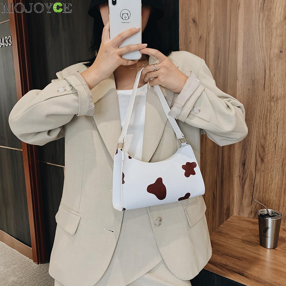 Koeienprint bedrukte dames handtassen casual draagbare onderarm tas dames reizen dagelijks schouder winkelen clutches