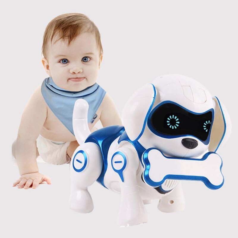 Elektroniska djur husdjur intelligent robot hund cool andningsljus robot valp