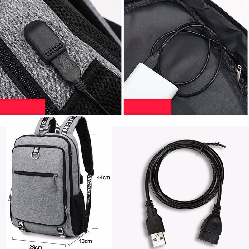 Male backpack man Waterproof USB charging travel School Sport backpack oxford casual laptop backpack Casual For men bag Packs