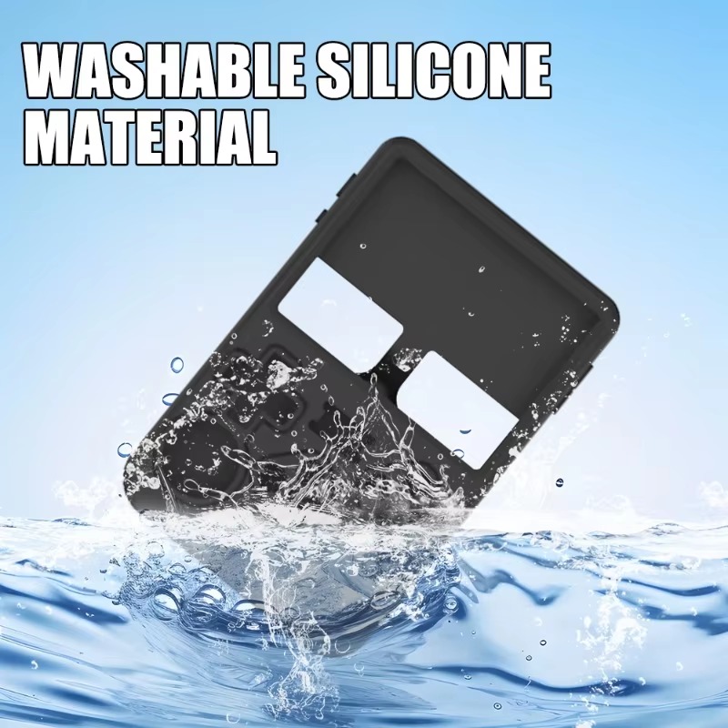 3 IN 1 for R36S Silicone Case Tempered Glass Films Full Coverage Protectors Anti-Scratch Case with Lanyard for R36S Accessories