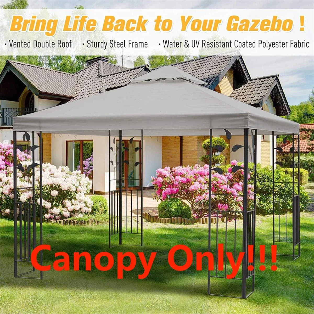 2,5x2,5 m Outdoor Garten Sonnenschirm Tuch Pavillon Markise Baldachin Ersatz Pergolen Tuch Für Outdoor Garten Baldachin Sonnenschirm