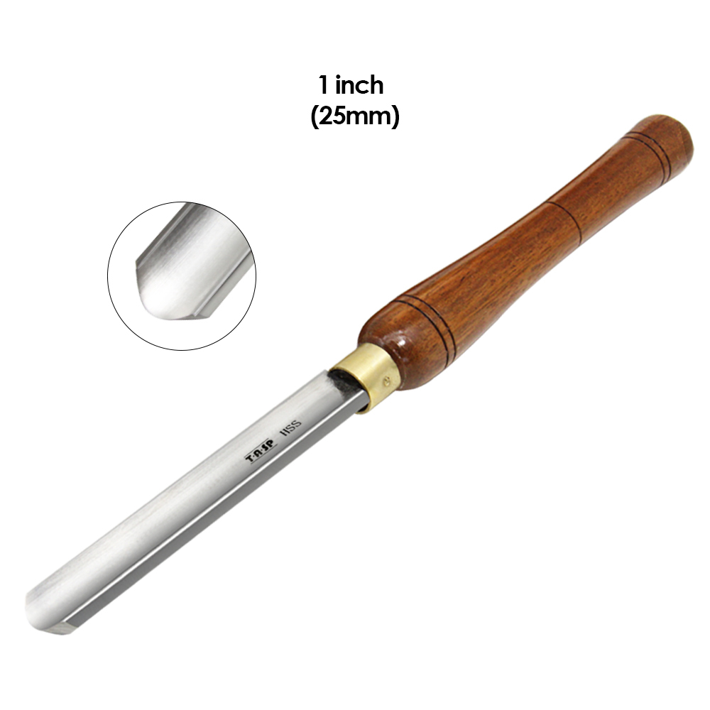TASP-husillo de desbaste HSS, herramientas de torneado de madera de 25 y 22mm, cinceles de torneado de carpintería con mango de nogal para torno