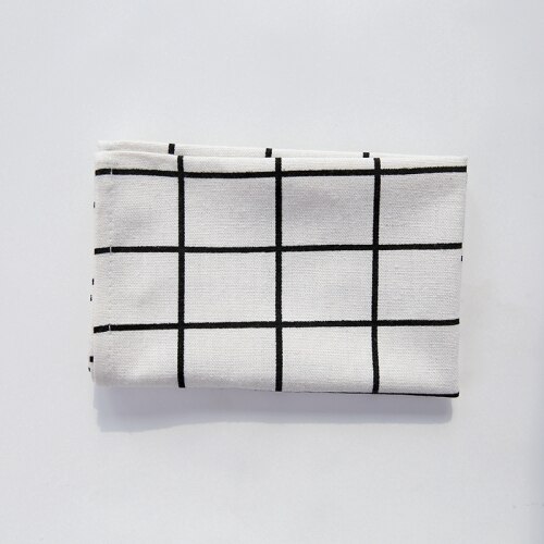 INS Shooting Background Colth Plaid Table Mat Placemat Napkin Gourmet Photography Photo Background Cloth: White L