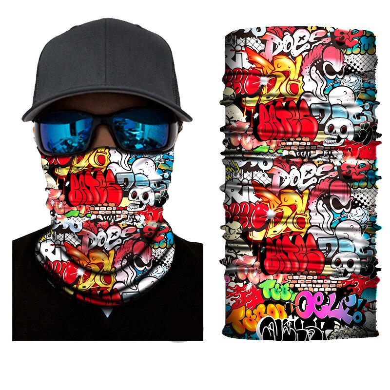 Atmungs Hals Schal Motorrad Radfahren Bandanas Multifunktions Nahtlose Magie Nacken Rohr Förderung: Blau