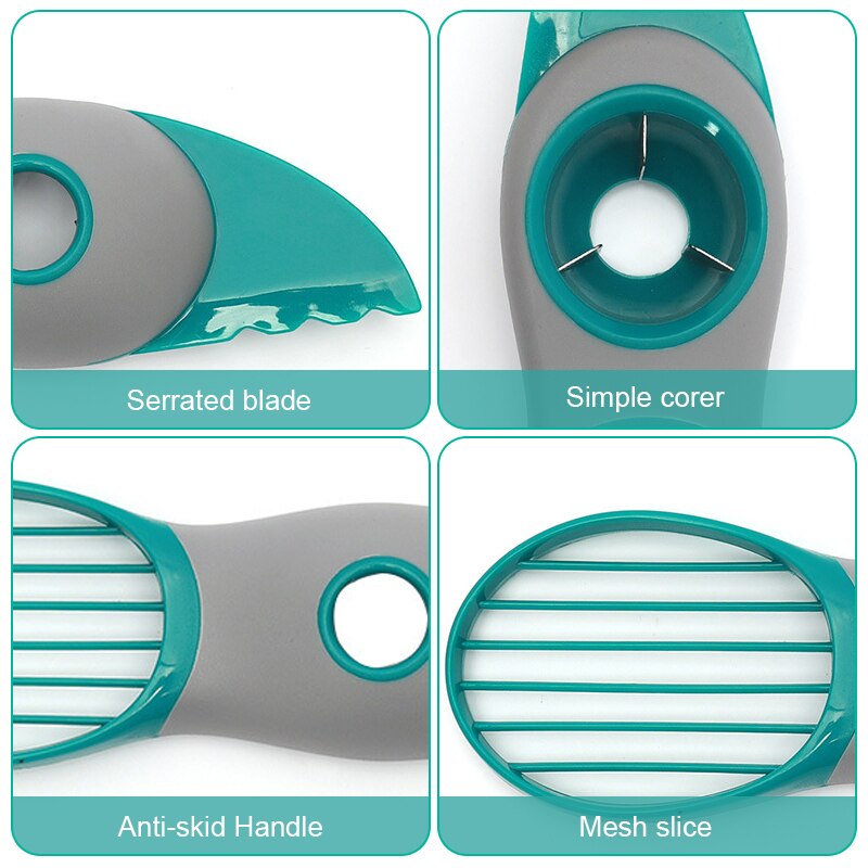 3 in 1 avocado snijder schilmesje multifunctionele fruitsnijder plastic mes schilmesje schep scheidingsgereedschap