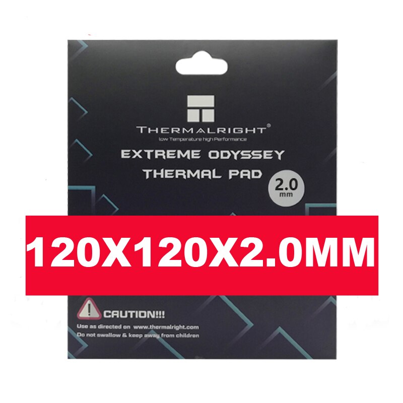 Thermalright Thermal pad 120X120mm 12.8 W/mK 0.5mm 1.0mm 1.5mm 2.0mm High Efficient thermal conductivity Original authentic: 120x120x2.0