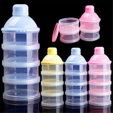 Rejse børn baby fodring 4 lag mælkepulver dispenser flaske opbevaringsbeholder lille barn bærbar formel dispenser boks