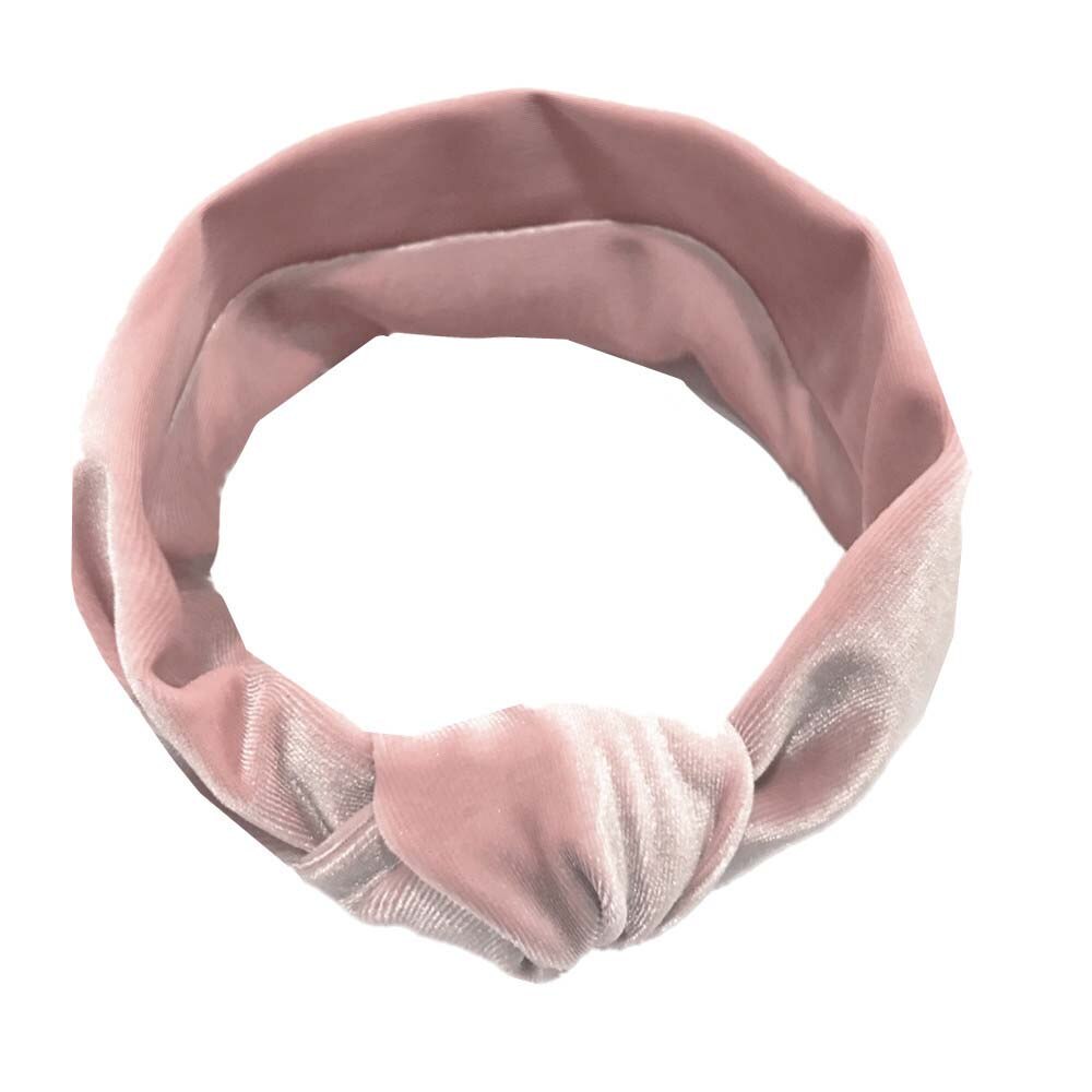 Linda diadema de terciopelo con lazo grande para niña 11 colores turbante anudado cinta para el pelo para infantes accesorios para niños