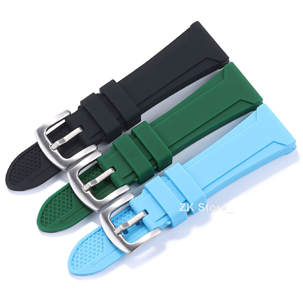 Weiches Silikonkautschuk-Uhrenarmband, 22 mm, 24 mm, 26 mm, für Herren und Damen, Sport, wasserdicht, atmungsaktiv, Ersatzarmband, Gürtel