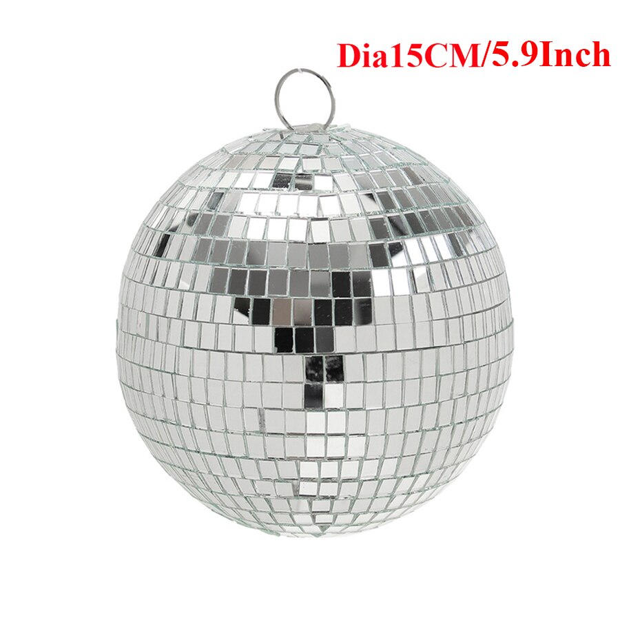 Thrisdar dia 25cm 30cm glas spejl disco ball hjem fest ktv bar shop jul reflekterende disco ball lys: Diameter 15cm