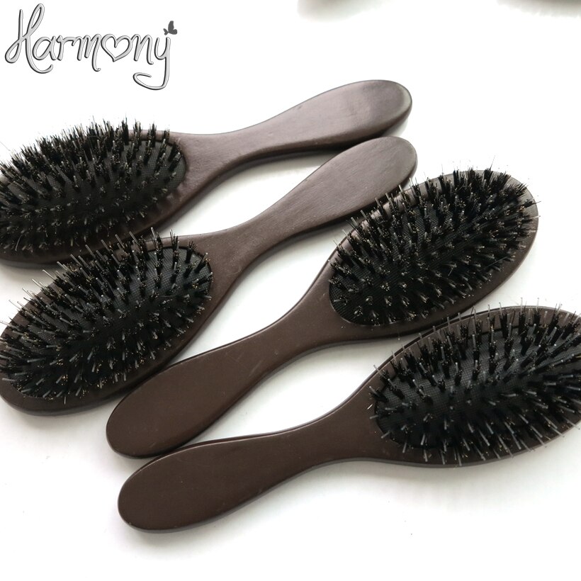 Cepillo de pelo antiestático, peine de remo, escova de pelo, brosse a cheveur, cepillo de cerdas de jabalí real, 1 ud.