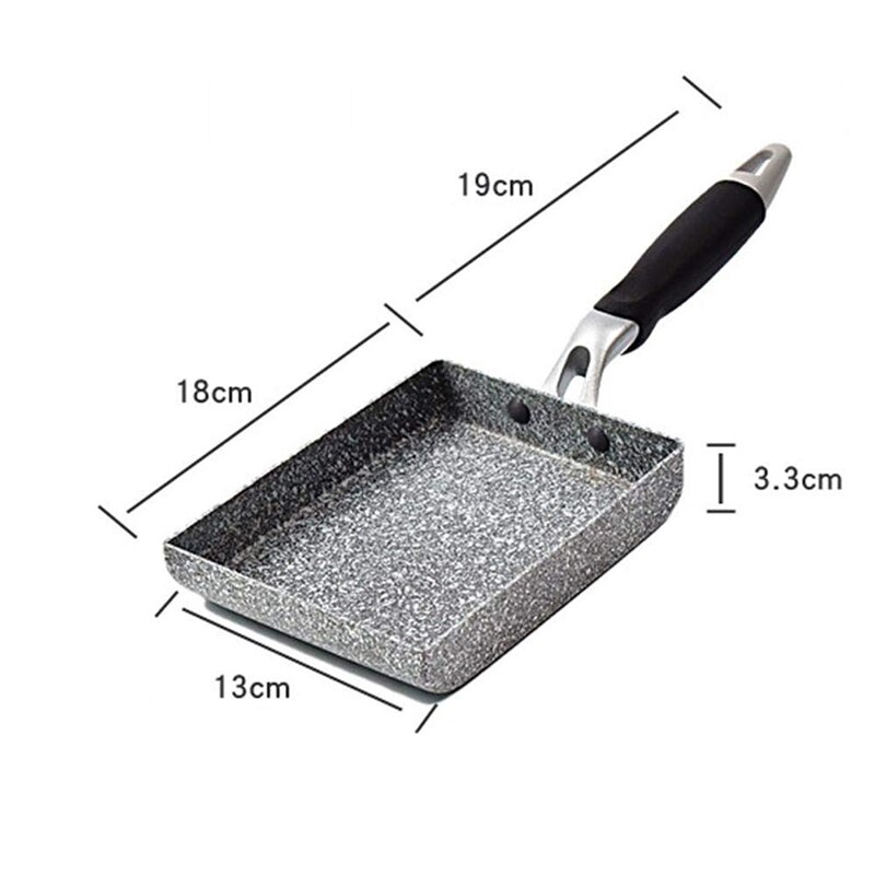 Japanse Quare Non-stick Gebakken Eieren Pannen Aluminium-Stijl Koekenpan Gebakken Eieren Pannen Maker Ontbijt Pot mini Fornuis Pan