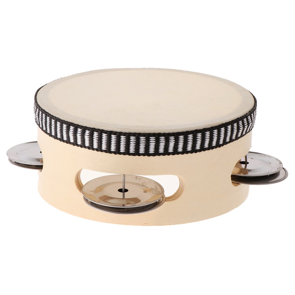 Holz Tambourin Musical Trommel Schlagen Instrument, freundlicher Pädagogisches Spielzeug Instrument, freundlicher Schlagzeug Musik Spielzeug (4 zoll)