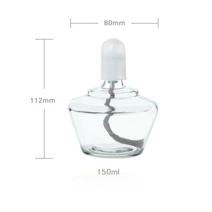 150ml Clear Glass Alcohol Burner Lamp, Burning Lamp for Laboratory heating or household DIY