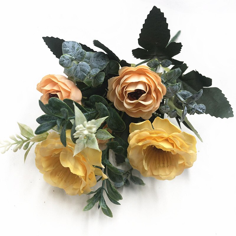 Yoormer Kunstmatige Pioen Zijde Bloem Boeket Elegante Thuis Kunstmatige Bruiloft Decoratie Boeket Bloem Decoratie