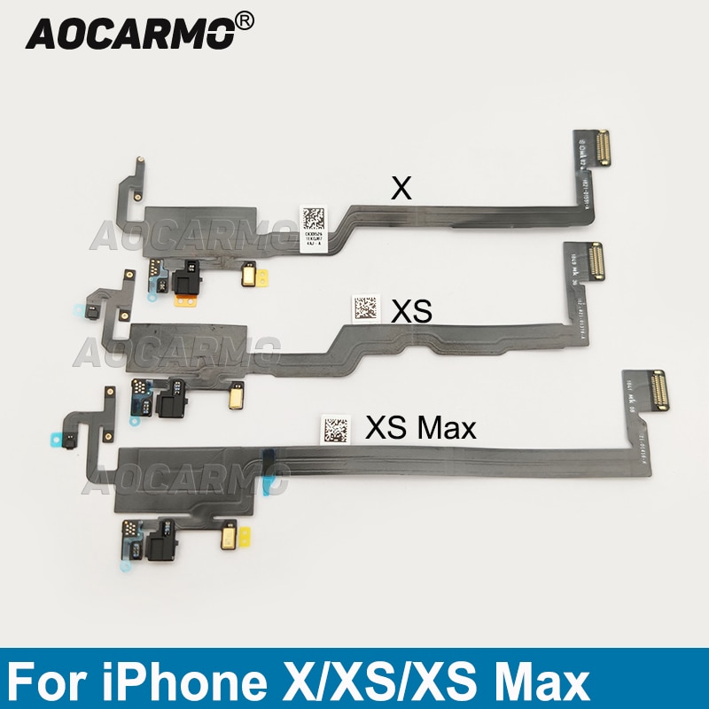 Aocarmo Ambient Proximity Light Sensor Flex Cable Ribbon without Ear Speaker for iPhone X / XS / XS Max Replacement Parts