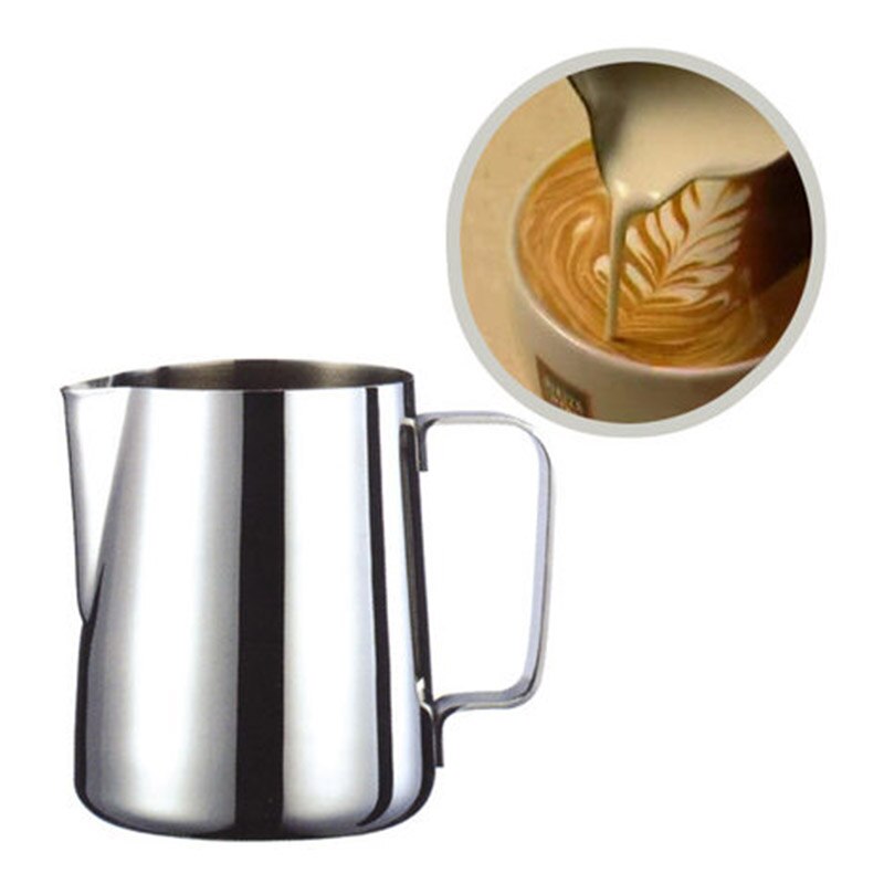 Fantastische roestvrijstalen koffie latte melkopschuimkan espresso koffiekan barista ambachtelijke keuken melkopschuimkan