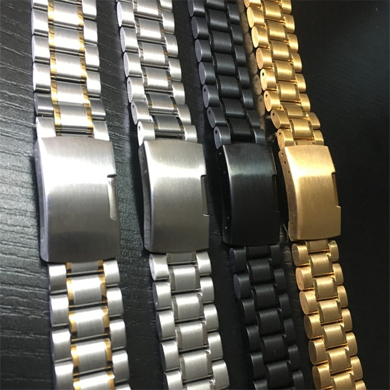 14mm 16mm 18mm 19mm 20mm 21mm 22mm 24mm 26mm bracelets de en acier inoxydable montres bracelets accessoires