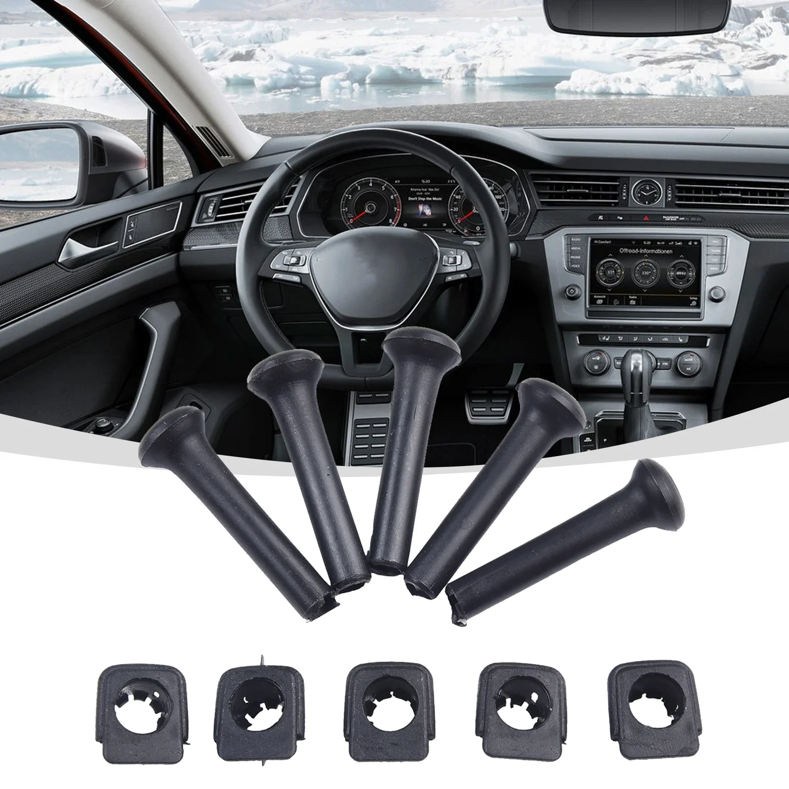 5 Sets Autodeur Veiligheidsslot Knop Basis Vergrendelingsknop Voor Golf Mk2 Mk3 191837187 Vervangingsonderdelen voor interieur